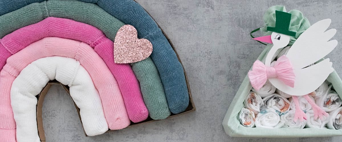 Направете сами торта от пелени в нестандартна форма