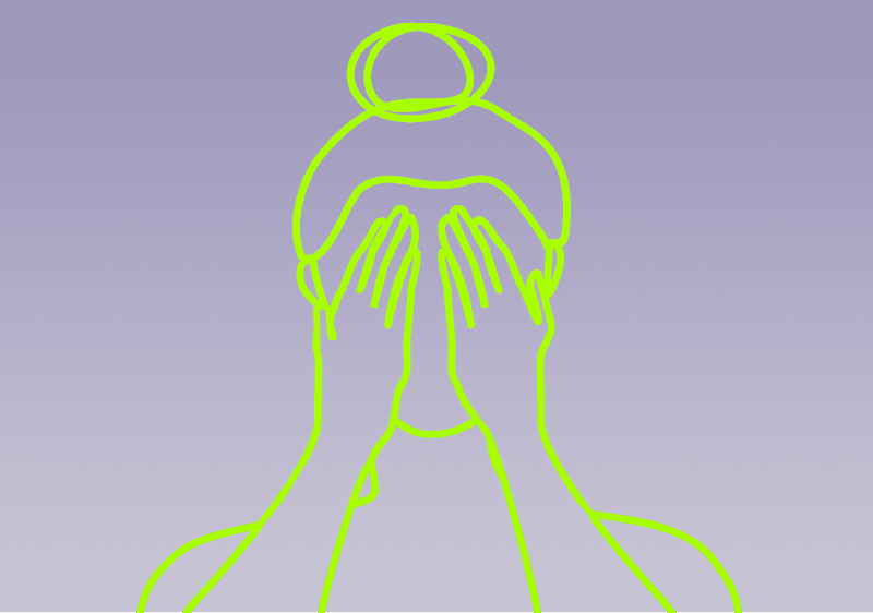 Упражнение 3: Поставете ръце върху очите си  