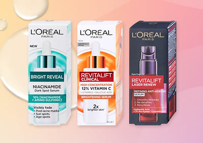 Три опаковки серум L'Oreal Paris за грижа за кожата