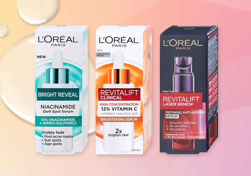 Три опаковки серум L'Oreal Paris за грижа за кожата