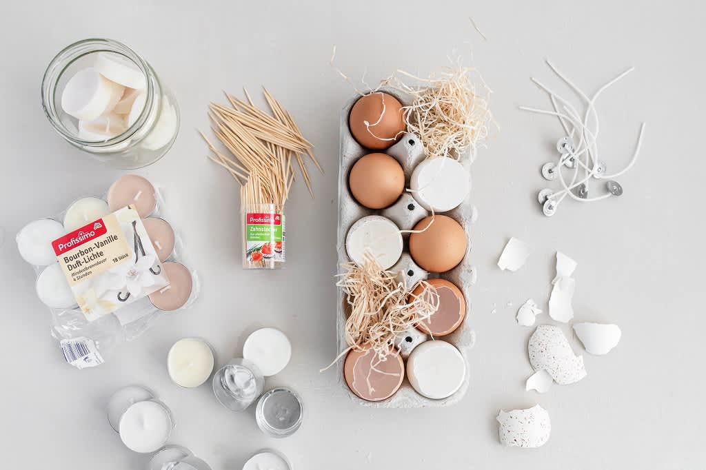  DIY svijeće u ljusci jaja - potreban materijal