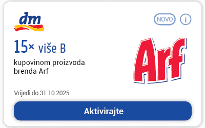 dm active beauty kupon za 15x više bodova kupovinom proizvoda brenda Arf
