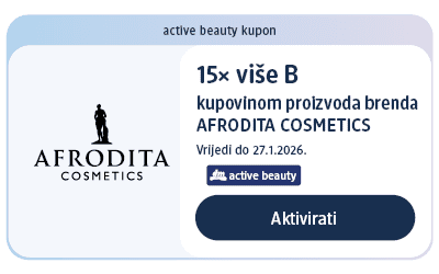 dm active beauty kupon za 15x više bodova kupovinom proizvoda brenda AFRODITA COSMETICS