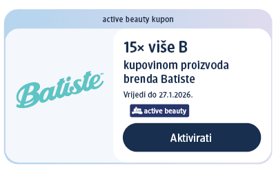 dm active beauty kupon za 15x više bodova kupovinom proizvoda brenda Batiste