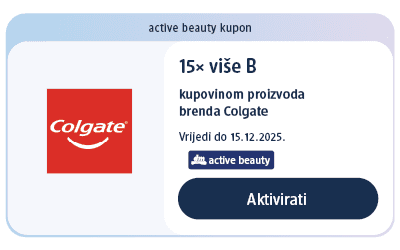 dm active beauty kupon za 15x više bodova kupovinom proizvoda brenda Colgate