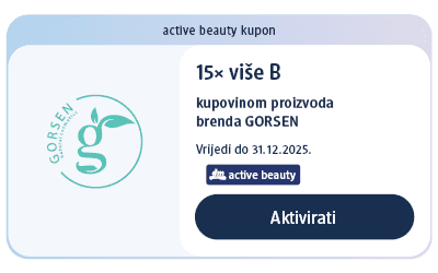 dm active beauty kupon za 15x više bodova kupovinom proizvoda brenda GORSEN
