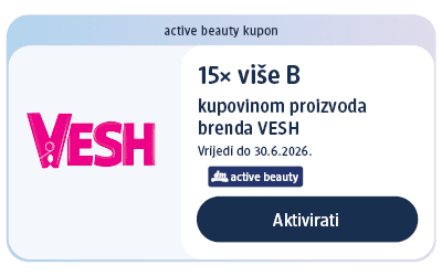 Kupon brenda VESH s ponudom 15x više bodova i gumbom Aktivirati