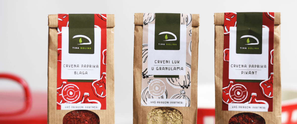 TIHA DOLINA Začini paprika pikant, paprika slatka i crveni luk, 50 g