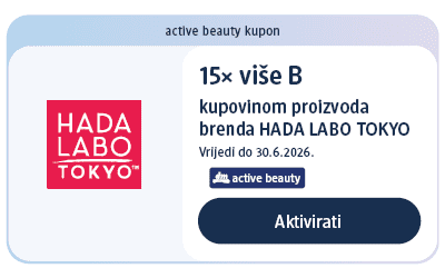 Kupon HADA LABO TOKYO s ponudom 15x više bodova i gumbom Aktivirati