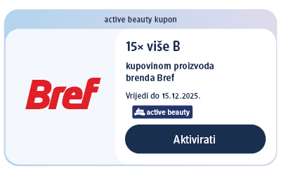 dm active beauty kupon za 15x više bodova kupovinom proizvoda brenda Bref