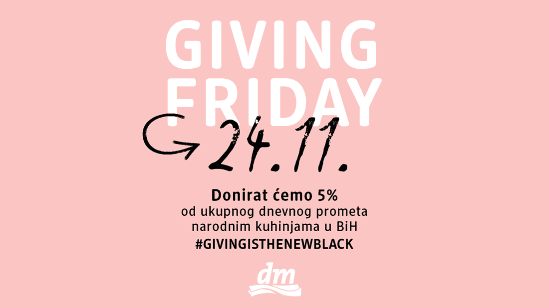 „GIVING FRIDAY“ – dm i ove godine pomaže rad narodnih kuhinja