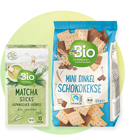 dmBio Matcha čaj i grickalice