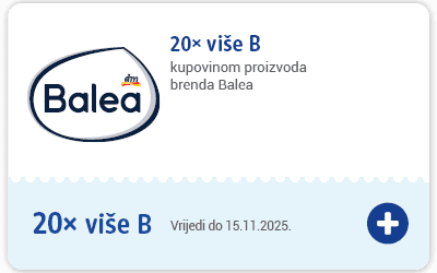 kupon: 20x više bodova kupovinom proizvoda brenda Balea