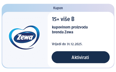 kupon: 15x više bodova kupovinom proizvoda brenda Zewa