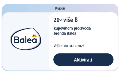 kupon: 20x više bodova kupovinom proizvoda brenda Balea