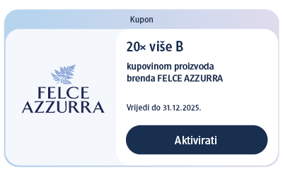 kupon: 20x više bodova kupovinom proizvoda brenda FELCE AZZURRA