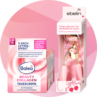 Balea Beauty Collagen krema i uvijač za trepavice u pakiranju