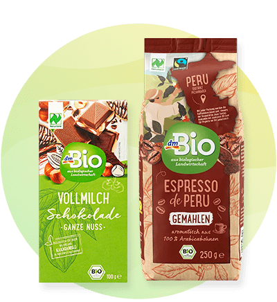 dmBio čokolada i pakiranje espresso kafe