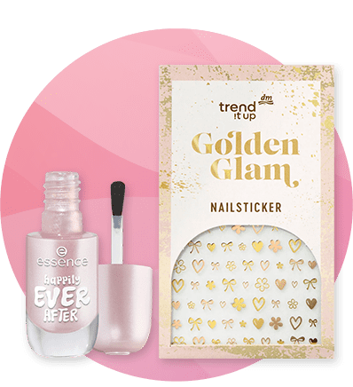 Nailsticker Golden Glam pakovanje uz lak za nokte i aplikator