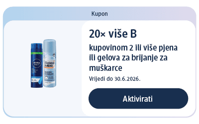 Kupon s ponudom pjena za brijanje za muškarce i gumbom Aktivirati