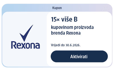 Kupon Rexona s porukom 15x više bodova i gumbom Aktivirati