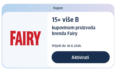 Kupon Fairy s ponudom 15x više bodova i gumbom Aktivirati