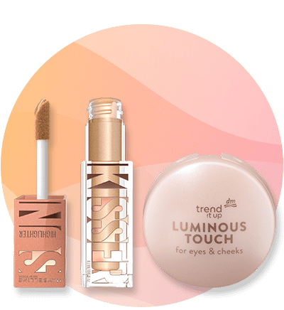 Tekući highlighter stick, kremasti puder za oči i obraze