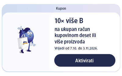 Kupon 10x više B na ukupan račun pri kupovini deset ili više proizvoda