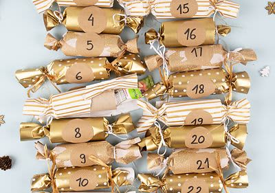 Adventski kalendar izrađen od rola toaletnog papira