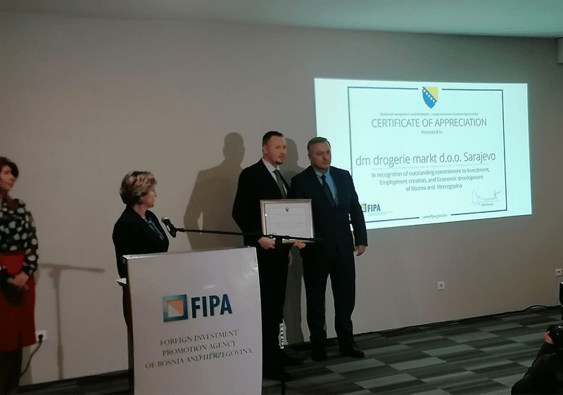 SPECIJALNO PRIZNANJE NAJZNAČAJNIJI STRANI INVESTITOR 2019 