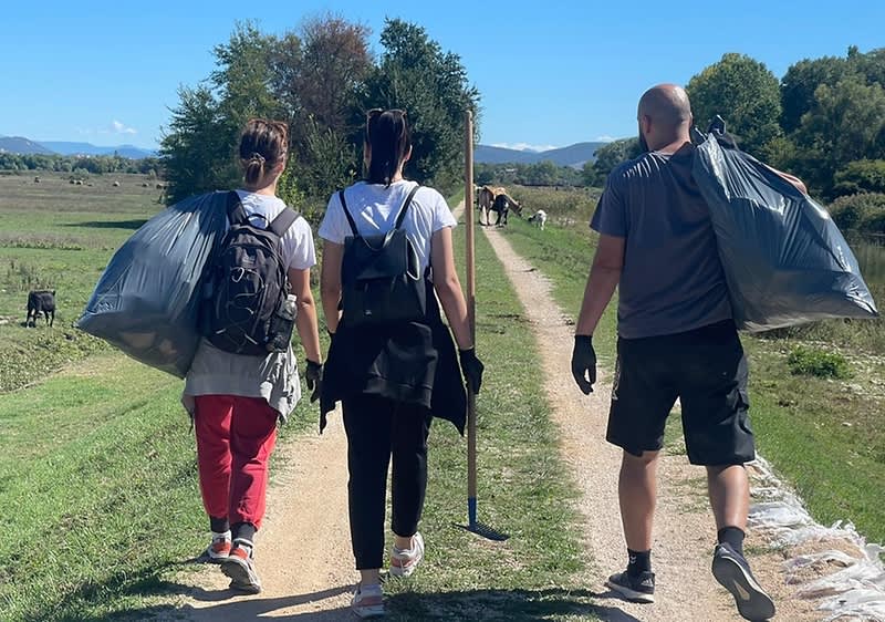 Očišćeni obala i korito rijeke Trebižat