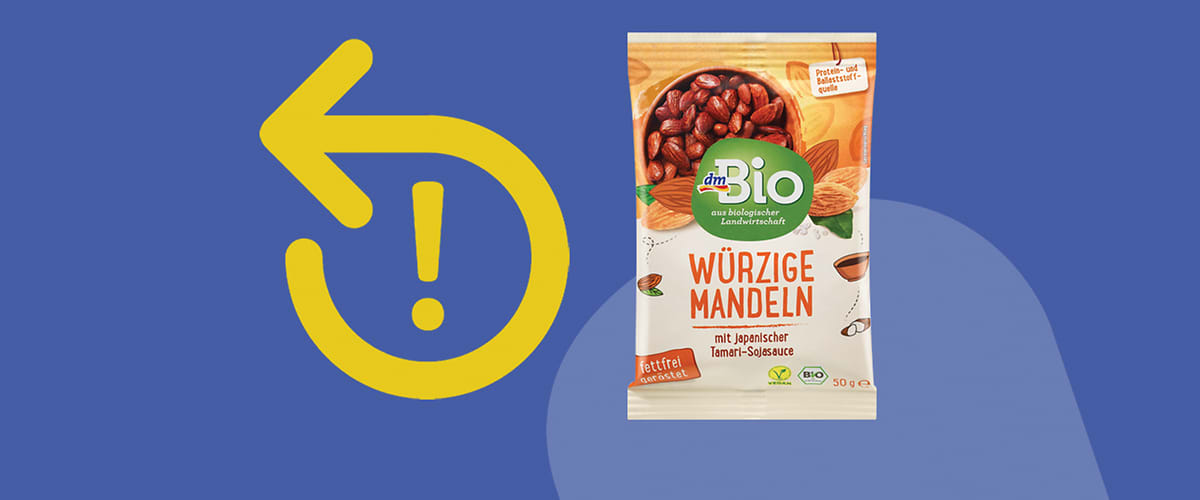 dm iz predostrožnosti povlači proizvod „dmBio bademi začinjeni japanskim tamari umakom od soje, 50 g