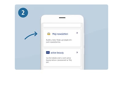 Korak 2: Pretplatite se unutar 'Moj dm' računa u rubrici “'Moj dm' newsletter” u području “Upravljanje dm newsletterom”.