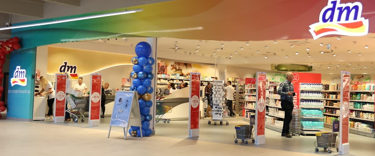 dm prodavnica u novom prostoru u TC Tropic  