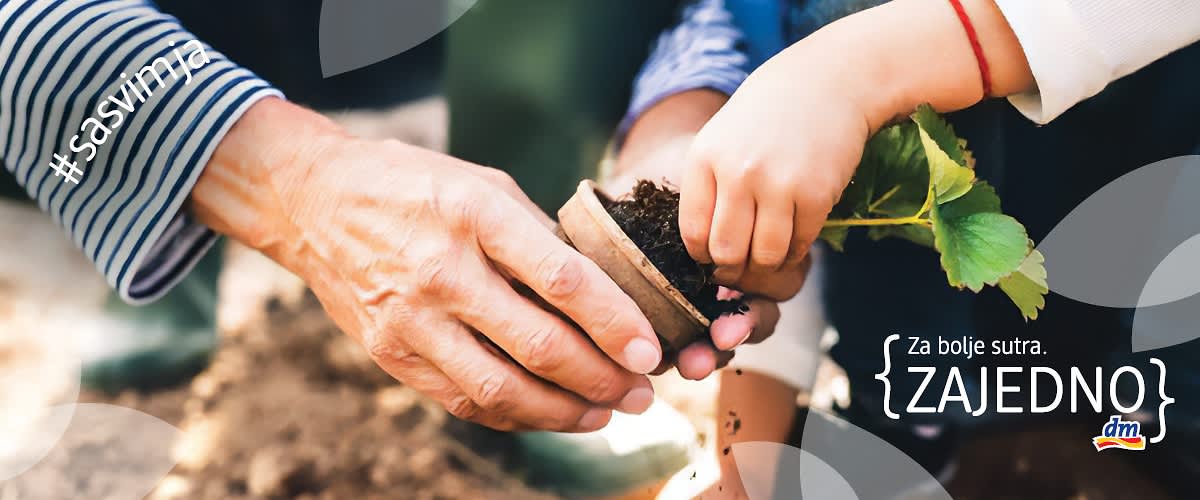 Sadnja biljke uz pomoć odrasle osobe