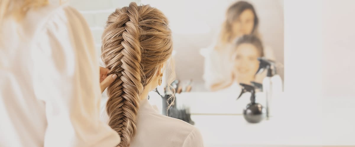 Riblja kost pletenica