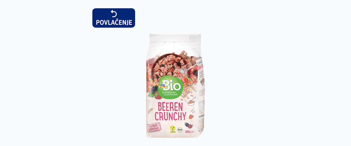 dmBio hrskave pahuljice, bobičasto voće, 500 g