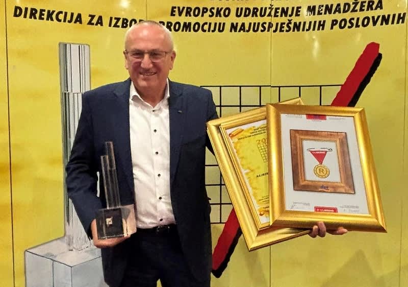 Direktoru dm BiH Damiru Šloselu uručena prestižna nagrada „Evropski najmenadžer i najkompanija“