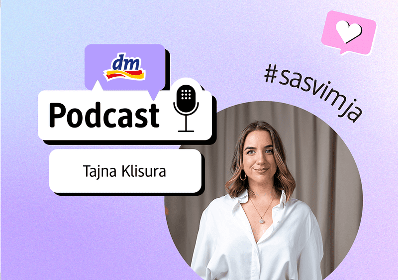 Ikona za dm Podcast i gošća Tajna Klisura, nutricionistica