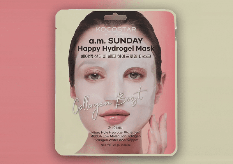 Kocostar a.m. Sunday Collagen Hydrogel maska za lice, 25 g