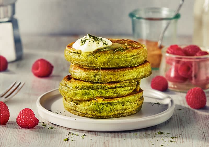 Veganske palačinke sa matchom, limunom i rižinim sirupom