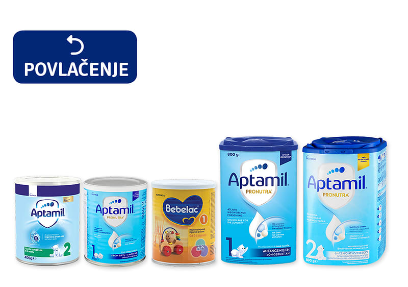 Povlačenje Aptamil i Bebelac proizvoda