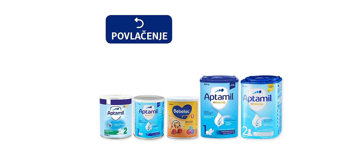 Povlačenje Aptamil i Bebelac proizvoda