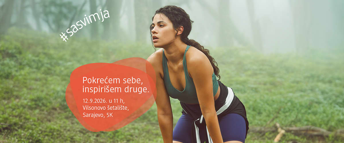 Trčanje žene u prirodi, pozivnica za događaj