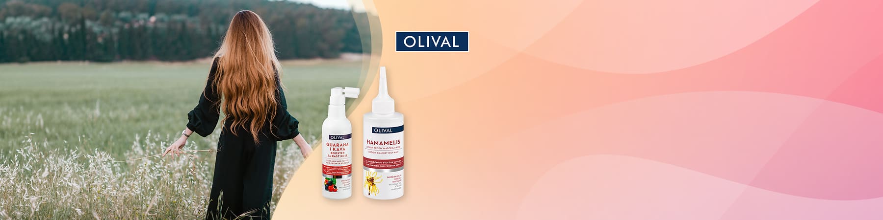 Olival proizvodi hamamelis i guarana pored žene u polju