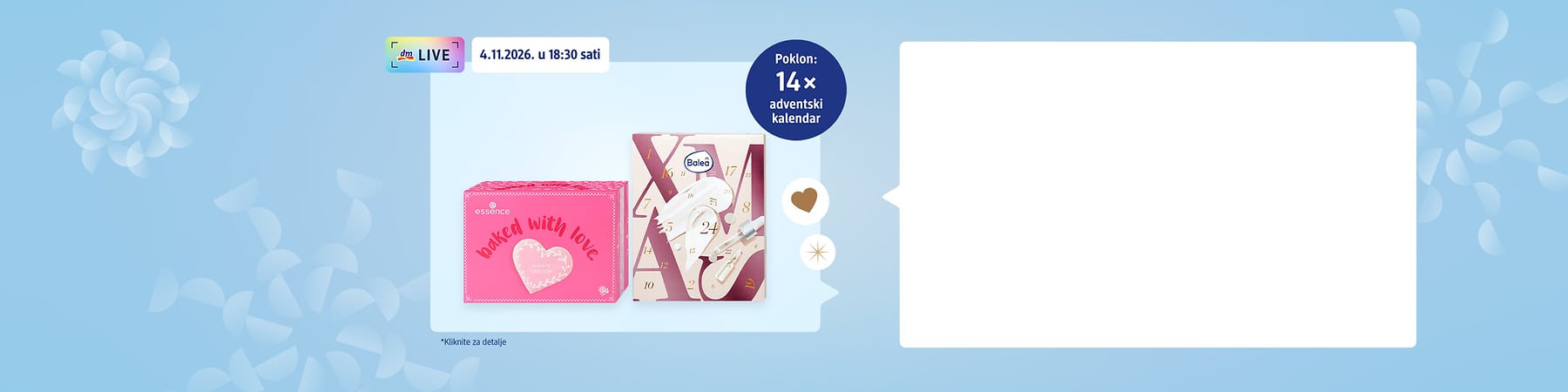 Dva adventska kalendara za ljepotu na plavoj pozadini