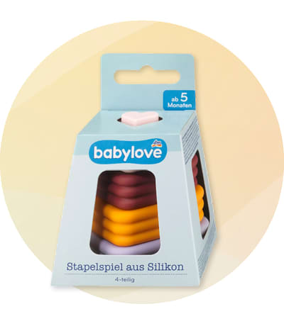 Balení dětských kousátek ve tvaru pyramidy značky babylove.