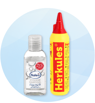Křídy na textil a hygienický gel