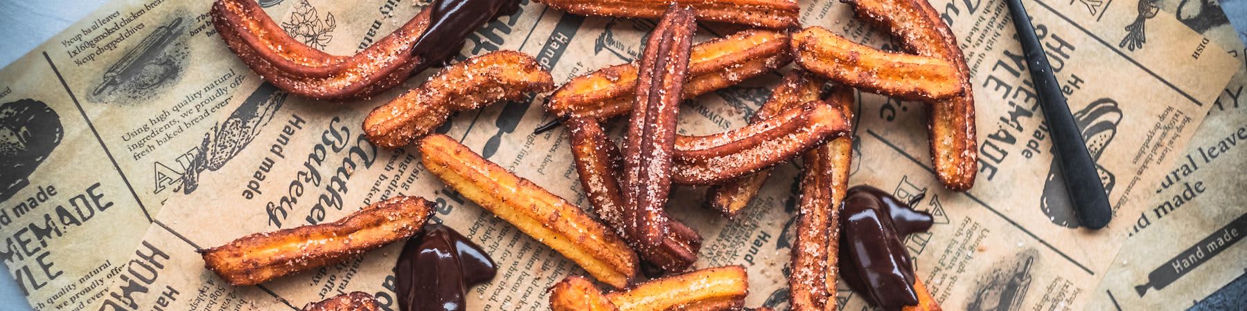 Churros s čokoládovou omáčkou