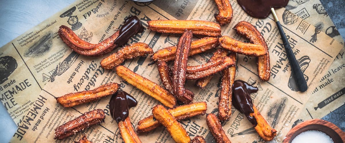 Churros s čokoládovou omáčkou